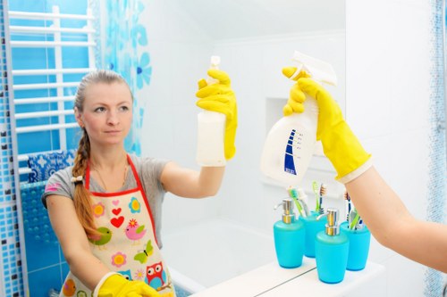 Acton Cleaners team working safely with cleaning equipment