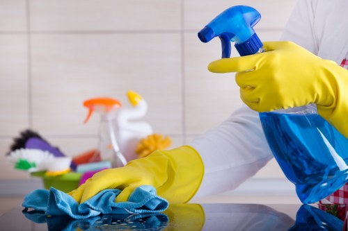 Acton cleaning service working in a modern kitchen