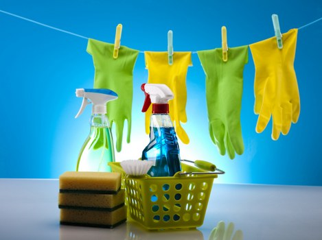 Cleaner in Acton servicing a modern kitchen